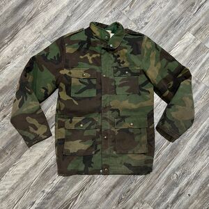 Kicks USA Woodland Camo Field Jacket L